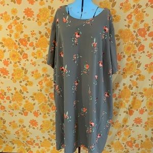 Ava & Viv Plus Size Green Floral Boho Dress